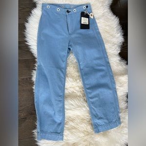 NWT Rag & Bone RBW18 Waist Grommet Cropped Leg Jeans  Vintage Size 26